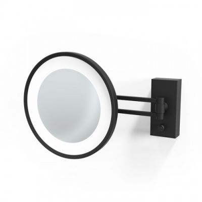 Decor Walther BS 36/V LED Косметическое зеркало 22см, подвесное, увел. 5x, подсветка LED, цвет: черный матовый 122260