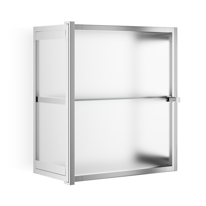 Decor Walther Glas S 2 Шкафчик подвесной 35x19x40см, стекло матовое, цвет: хром 602306