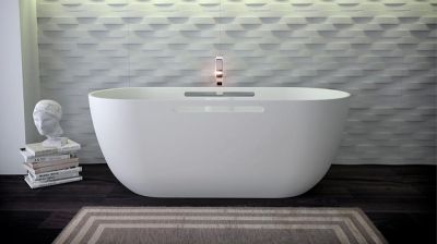 Ванна K.STONE отдельностоящая 170x75 Knief LOTUS с ручками 0600-610-01