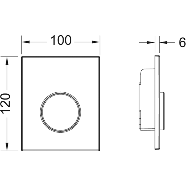 TECE TECEloop Urinal Панель смыва для писсуара, пластик, цвет: пергамон 9242601