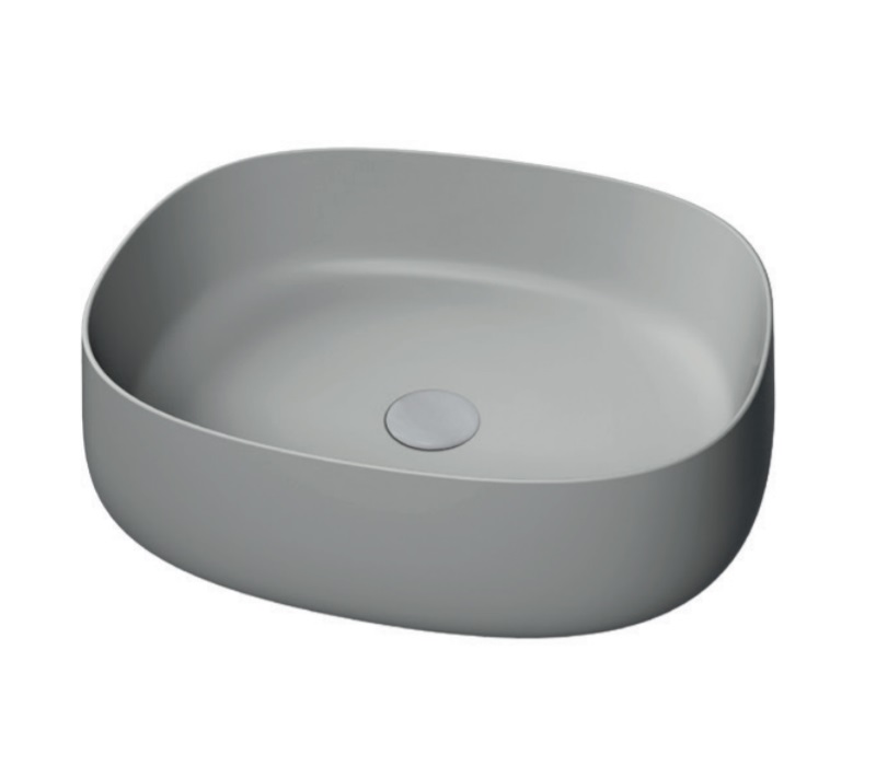 Раковина накладная 60x42 Olympia Paddle PAD4B60003 серая