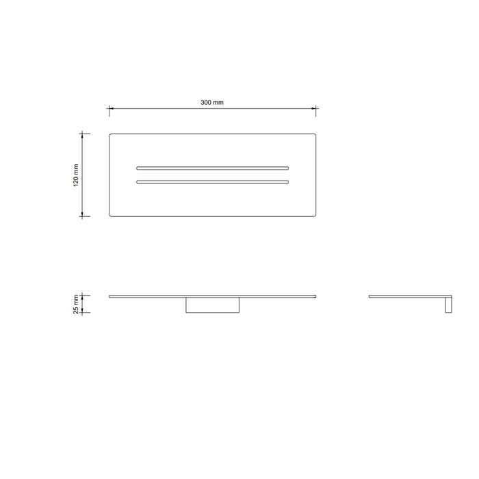 523250 Decor Walther Universal Лоток для душа MK DA, цвет: Белый матовый