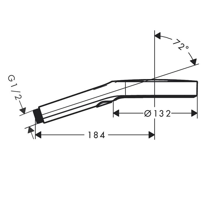 Hansgrohe Rainfinity Ручной душ , лейка 130мм, 3jet, ½;, цвет: хром 26864000