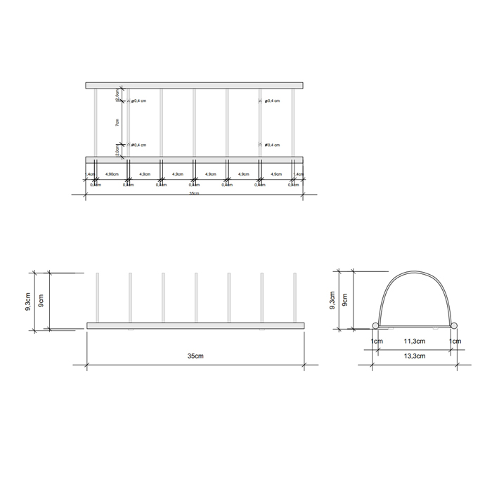Decor Walther DW 221 Полотенцедержатель 13x35x9см, настольный, цвет: хром 846800