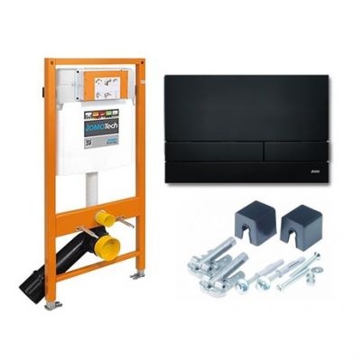 174-91102500-00 / 103-000000015 Jomo Tech Набор: система инсталляции, крепление, клавиша смыва EXCLUSIVE 2.0 матовый черный