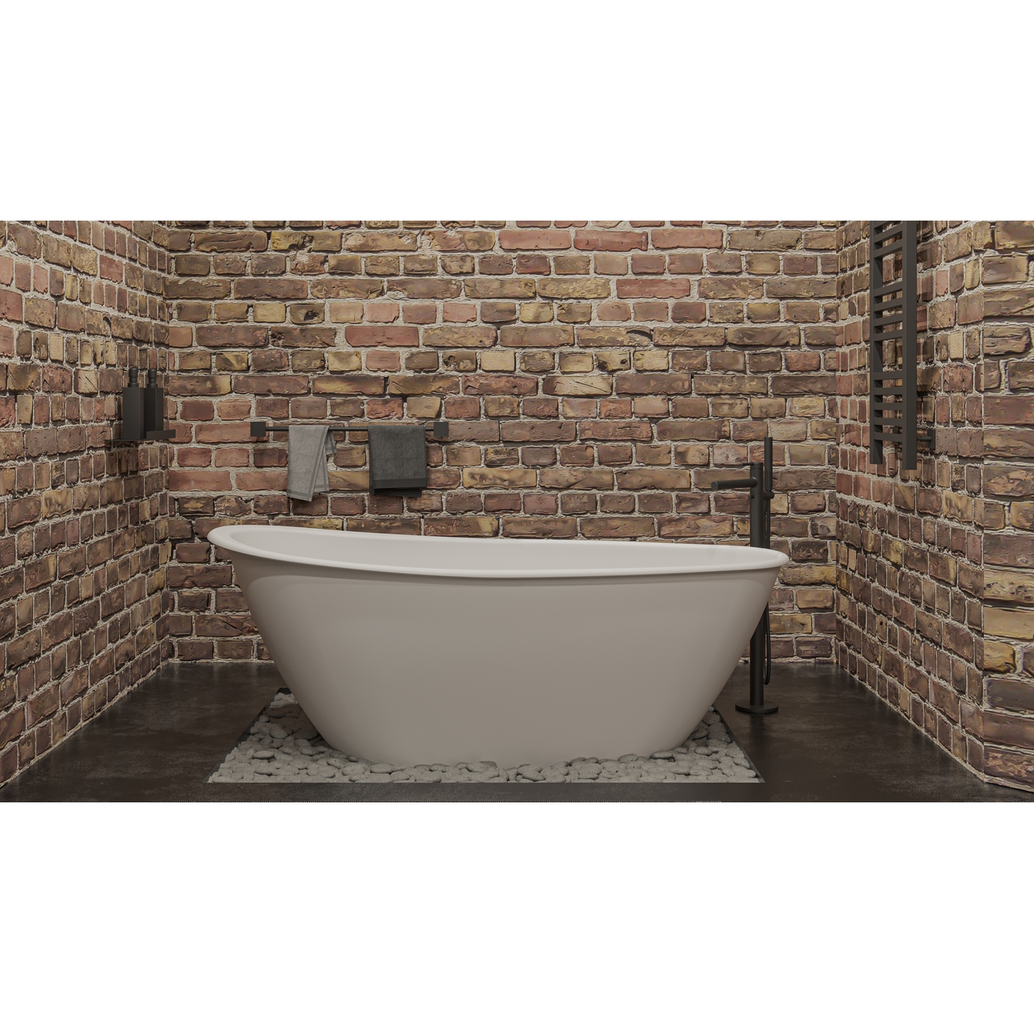 Ванна WHITECROSS Spinel B 155x73 (белый мат) иск. камень