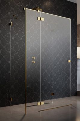 Пристенная душевая кабина 120X100 Essenza Pro Gold KDJ+S золото
