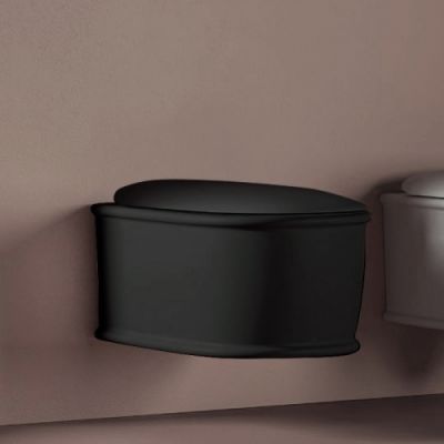 Унитаз подвесной 52 см Artceram ATELIER ATV001 17 чёрный матовый