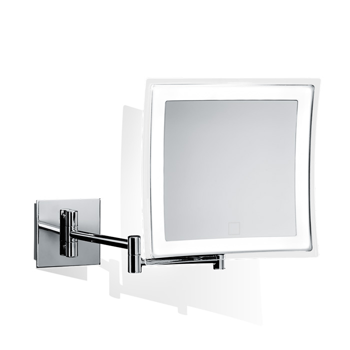 Decor Walther BS 84 Touch Косметическое зеркало 23x21см, подвесное, увел. 5x, сенсорный вкл., подсветка LEDй, цвет: хром 121600