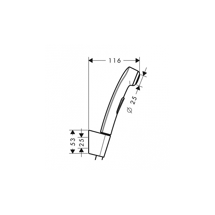 Hansgrohe Team compac Гигиенический душ с настенным держателем, цвет: хром 96907000