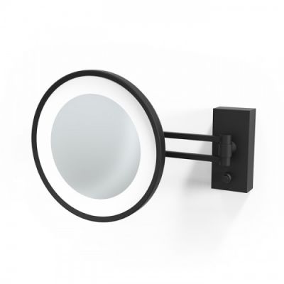Decor Walther BS 36 LED Косметическое зеркало 22см, подвесное, увел. 3x, подсветка LED, цвет: черный матовый 122160