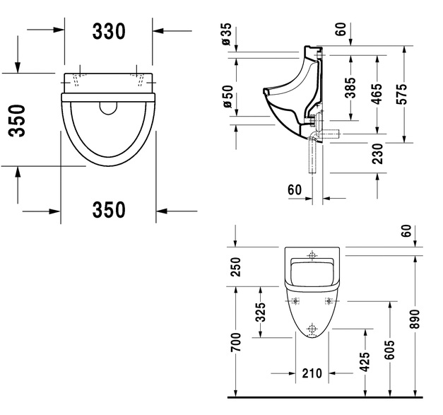 Писсуар Duravit Starck 3 0821350000