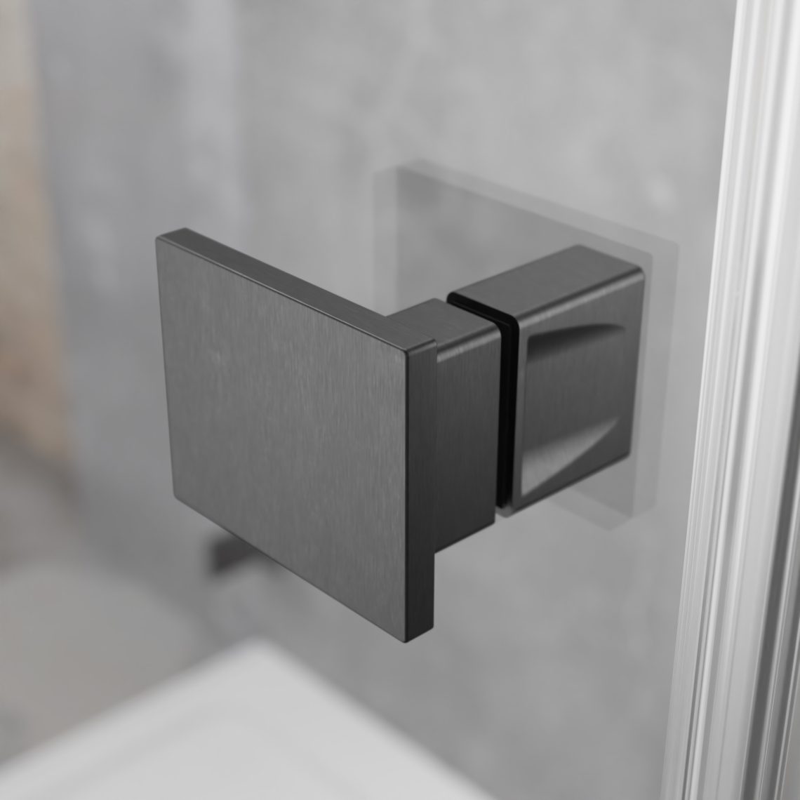 Душевая дверь 80 см. распашная Radaway ESSENZA PRO BRUSHED GUNMETAL DWJ правая
