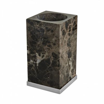 3SC Palace MARMO Стакан настольный, цвет: мрамор Emperador dark/хром PA03AEMSL