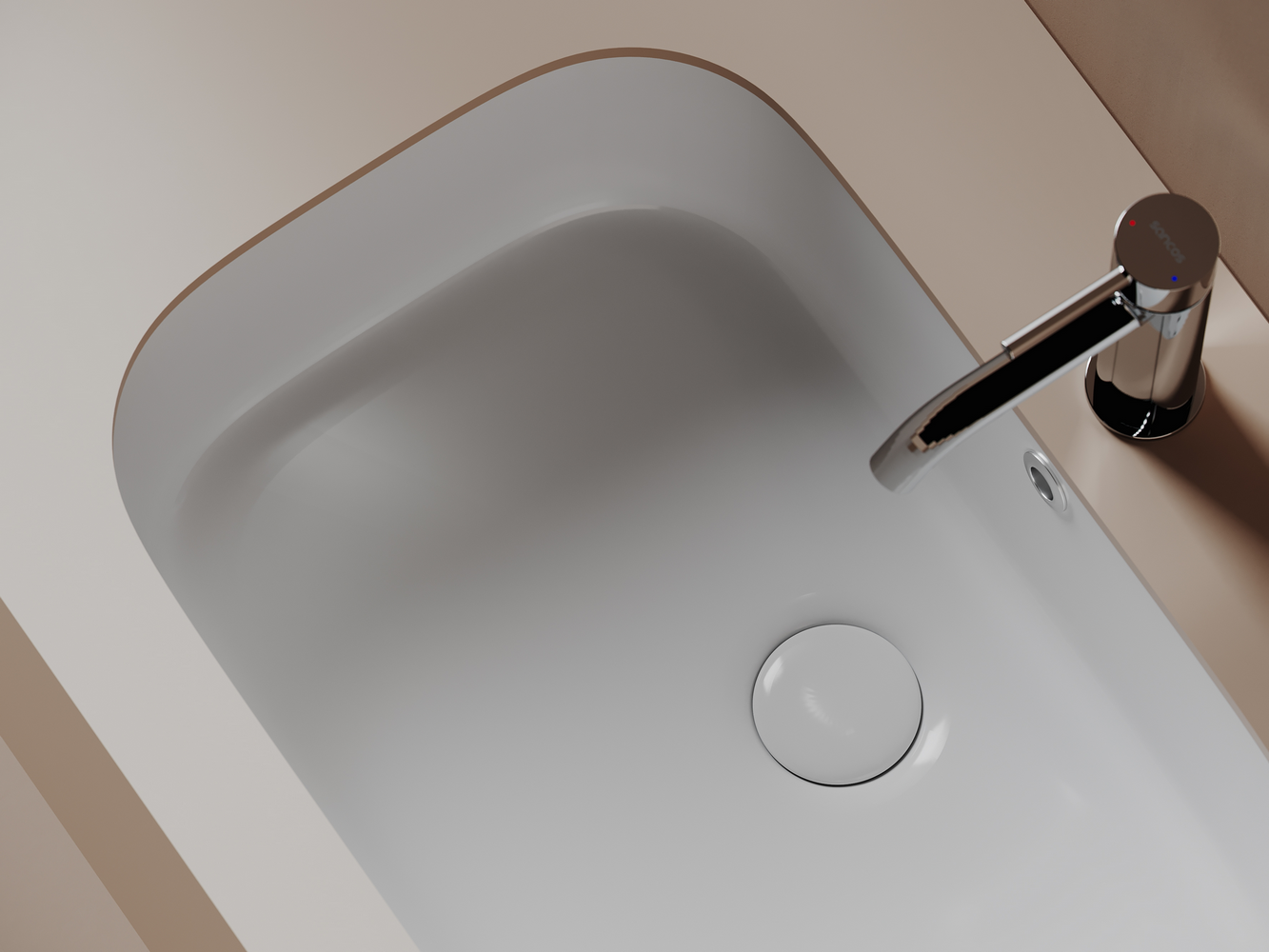 CN15006 Ceramica Nova Раковина встраиваемая снизу Ceramicanova Era,  c отверстием слива - перелива, 570x395x195 мм, белый, арт.CN15006