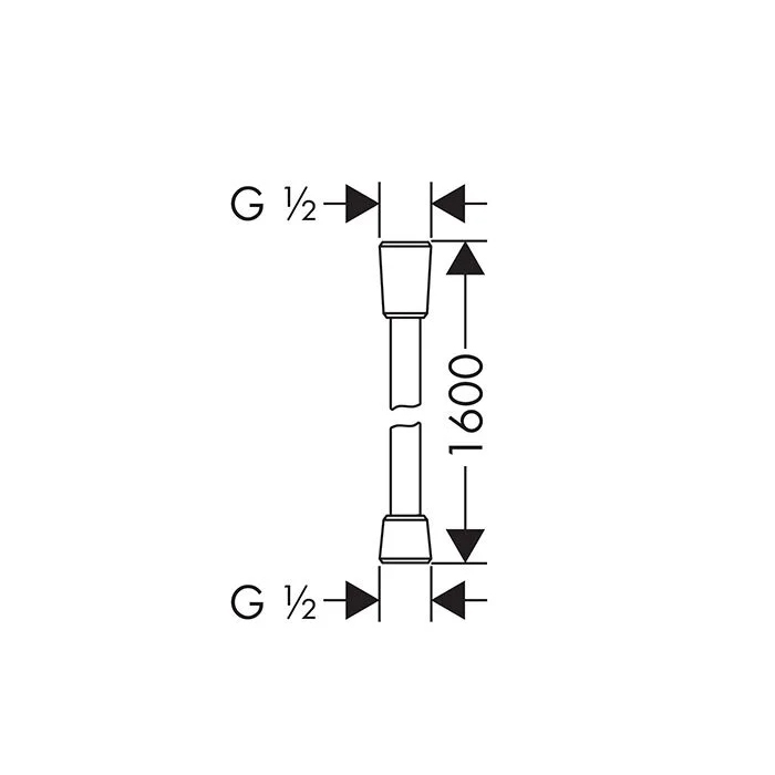 28276250 Hansgrohe Isiflex Шланг для душа 160см., цвет: золото