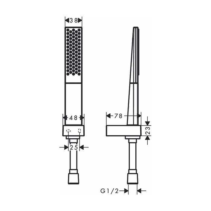 Hansgrohe Rainfinity Ручной душ с гибким шлангом 125 см, цвет: белый матовый 26857700