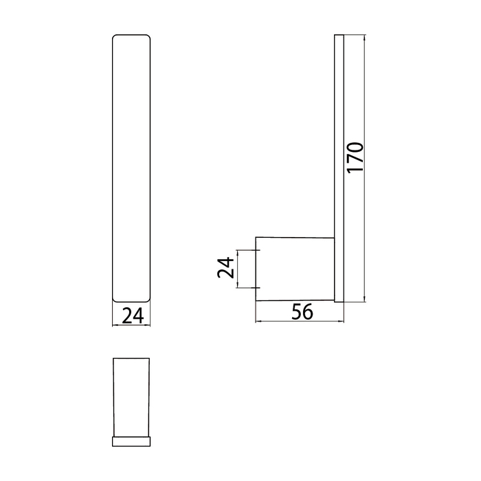 Emco Loft Запасной держатель т/б, вертикальный, подвесной, цвет: черный 0505 133 01
