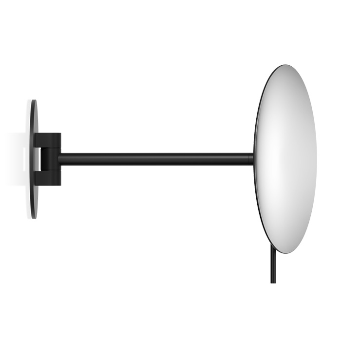 Decor Walther Round SPT 72 Косметическое зеркало 22.4см, подвесное, увел. 5x, цвет: матовый черный 122860