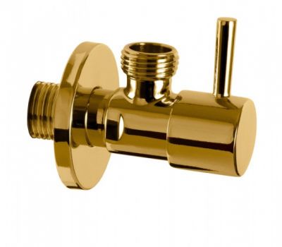 Запорный вентиль 1/2*1/2 Remer 128L1212DO, золото глянцевое
