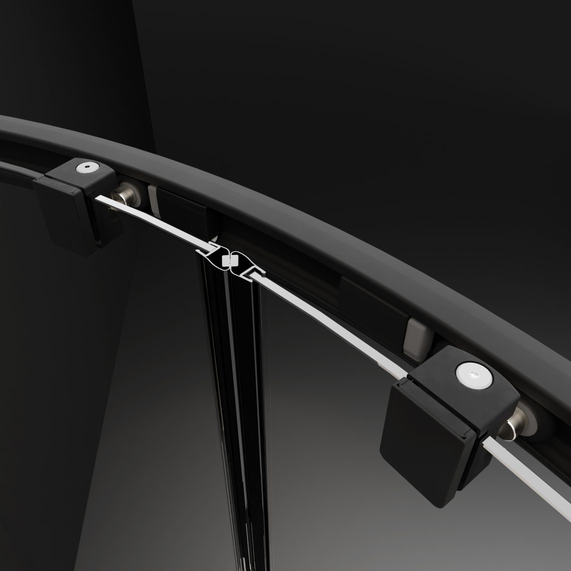 Душевая дверь 150 см раздвижная Radaway PREMIUM PRO BLACK DWJ 1014150-54-01R
