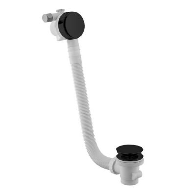 F2003ERNS Слив-перелив, Fima Carlo Frattini, Complementi Bagno, для ванны, Click-Clack, с наполнением, без сифона, цвет-черный матовый
