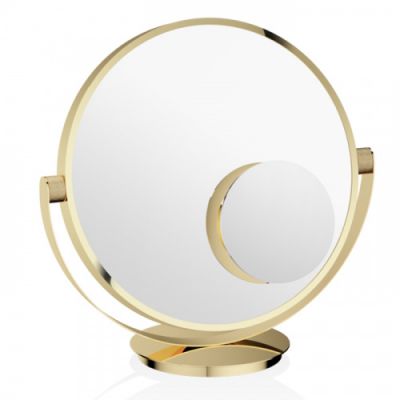 Decor Walther Club Vanity Косметическое зеркало 43см, настольное, увел. 5x, цвет: золото 122920