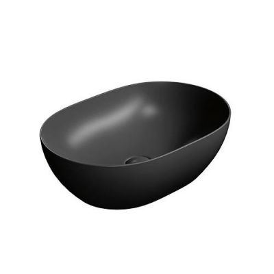 Раковина накладная 50x35 см GSI Pura 886026 чёрный матовый Ardesia