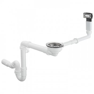 Hansgrohe D14-10 Слив-перелив для раковины, с ручным управлением, цвет: нержавеющая сталь 43921800