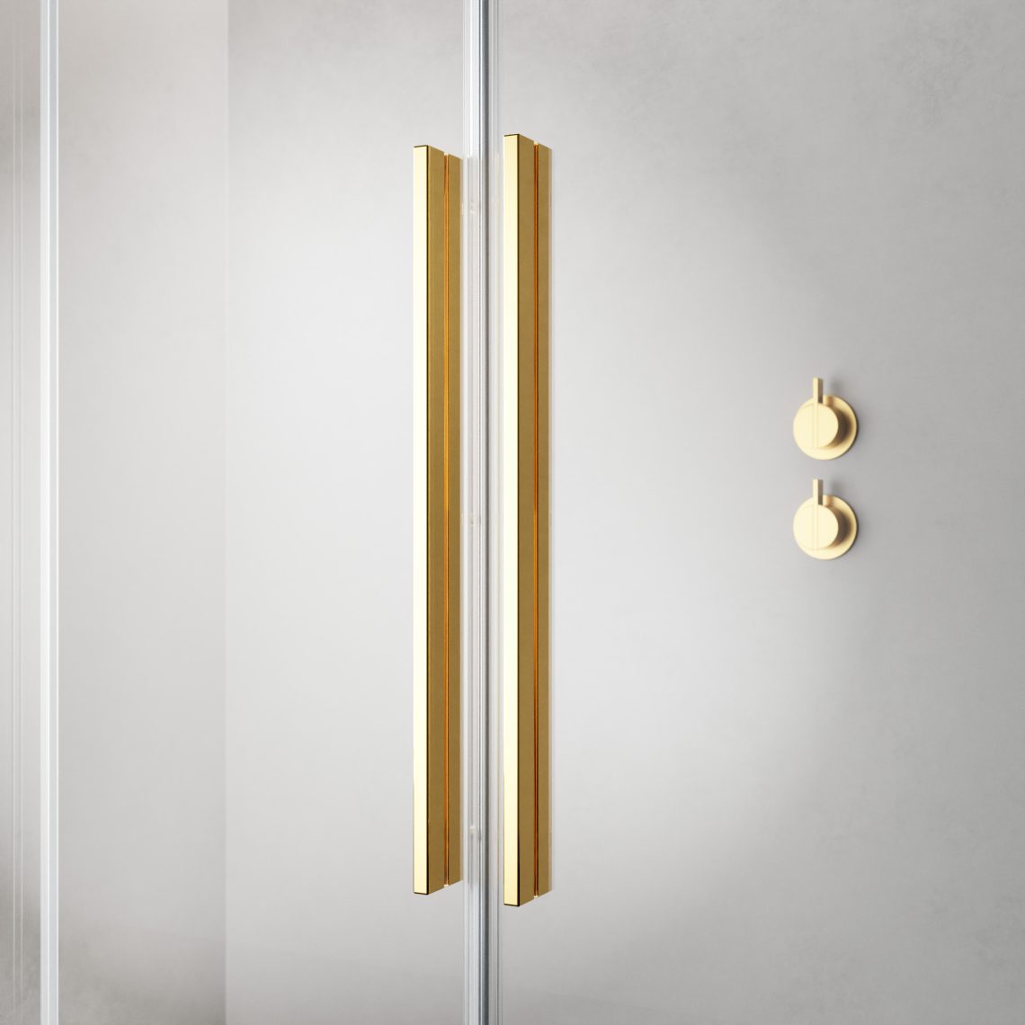 Шторка на ванну 100 см Radaway Furo Gold PND II раздвижная профиль золото левая