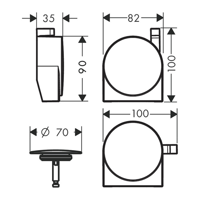 Hansgrohe Exafill S Внешняя часть, цвет: хром 58117000