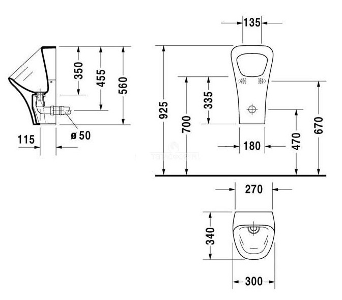 Писсуар Duravit Durastyle Dry 2808300000