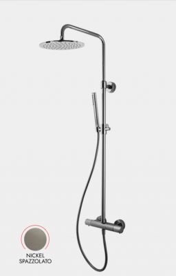 F4285/R256SN Душевая стойка, Fima Carlo Frattini, Shower column, цвет-брашированный никель