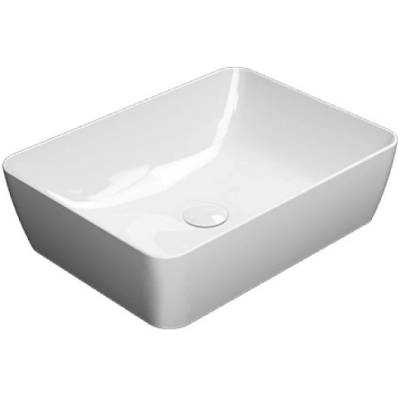 9037PVC11 Раковина накладная 50x38 см GSI Nubes, белая глянцевая