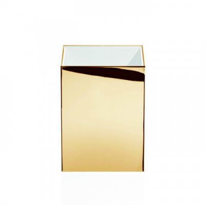 Decor Walther DW 74 Корзина для бумаги 17x17x24см, напольная, цвет: золото матовое 614082