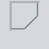 Пятиугольный душевой уголок 100X100 NES PTD