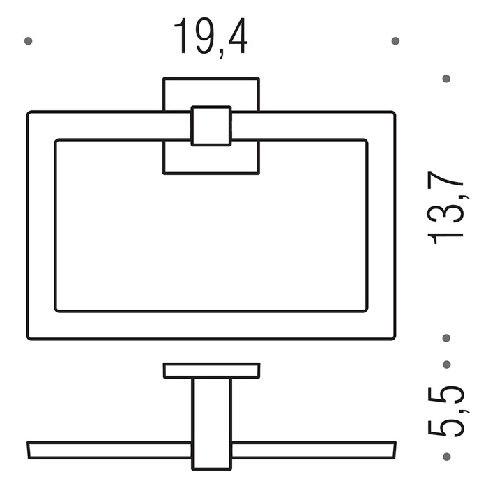 B3731.CR Colombo Basic Q Полотенцедержатель кольцо, цвет: хром