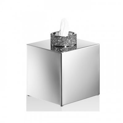 Decor Walther Rocks KB Диспенсер для салфеток 13x13x15.6см, с кристаллами Swarovski, настольный, цвет: хром 934400