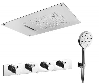 IF028_07Q AQUAelite Встроенный душевой комплект, никель шлифованный, 07Q