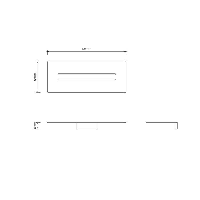 523260 Decor Walther Universal Лоток для душа MK DA, цвет: Черный матовый