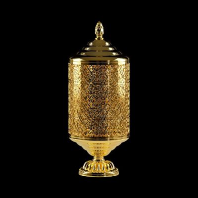 LUXOR Баночка на ножке высокая H15xD12 см. ажурная с крышкой 26160