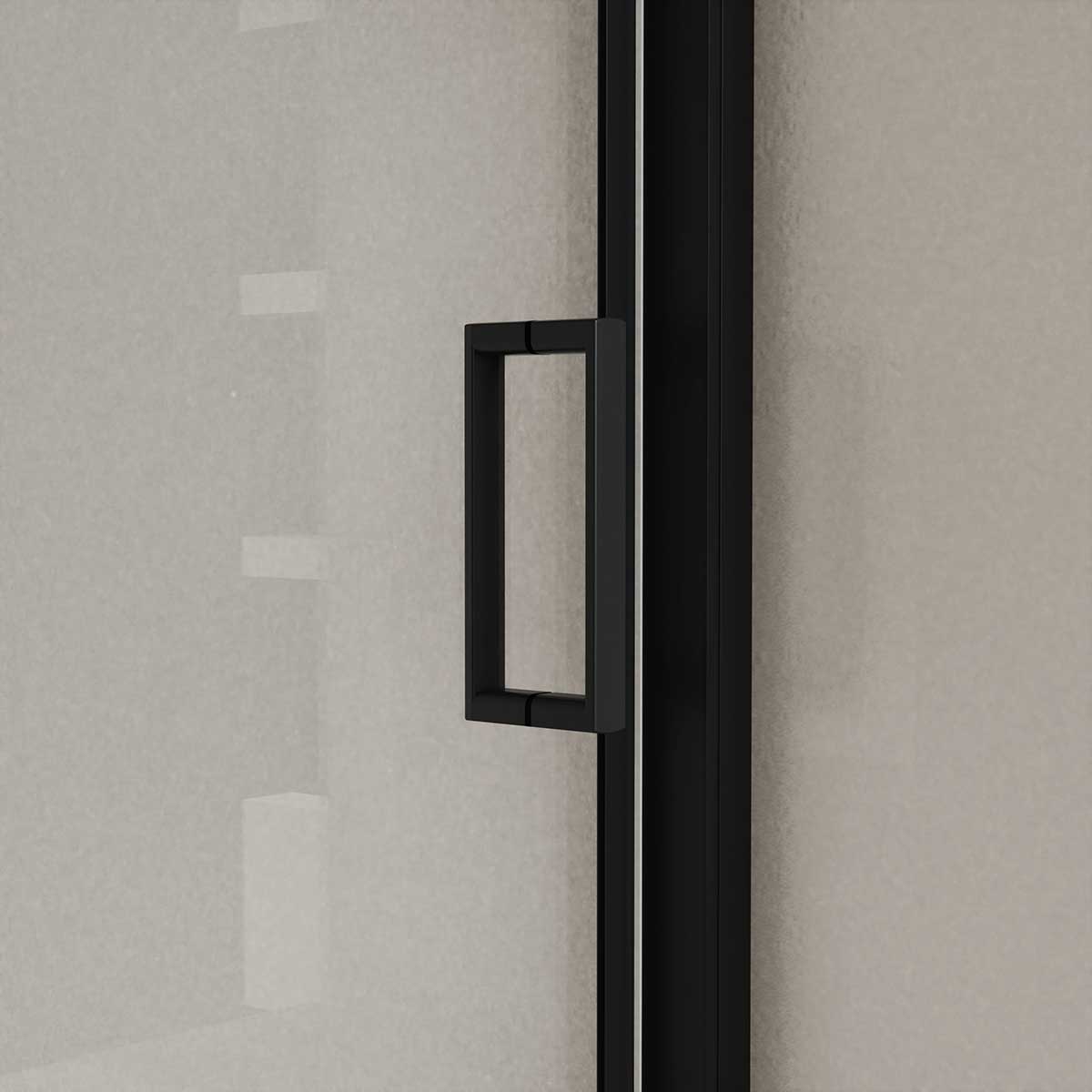 Душевая дверь City VDS-5CT140CLB, 1400, черный, стекло прозрачное