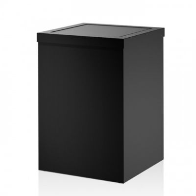 Decor Walther DW 113 Корзина для бумаги 20x20x30см, с крышкой, напольная, цвет: черный матовый 610160