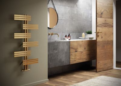 Cordivari Babyla, полотенцесушитель водяной 1080/600, цвет полированное золото 3551730130021