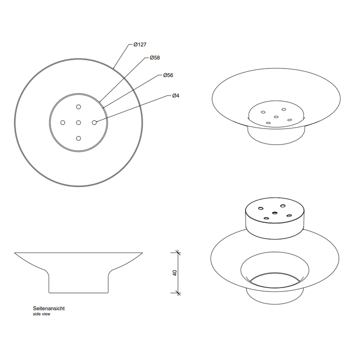 Decor Walther DW 481 Мыльница настольная, цвет: хром 837300