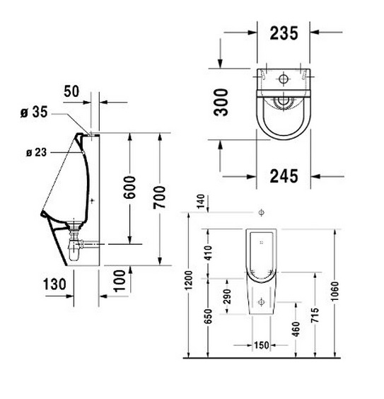 Писсуар Duravit Starck 3 0827250000