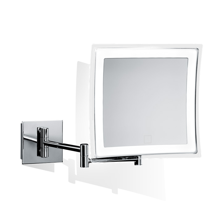 Decor Walther BS 85 Touch Косметическое зеркало 23x21см, подвесное, увел. 5x, сенсорный вкл., подсветка LED, цвет: хром 121800