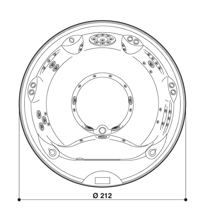JACUZZI ALIMIA Минибассейн &Oslash;2120x900 мм., отдельностоящий, панели Graphite, цвет Platinum 944513465