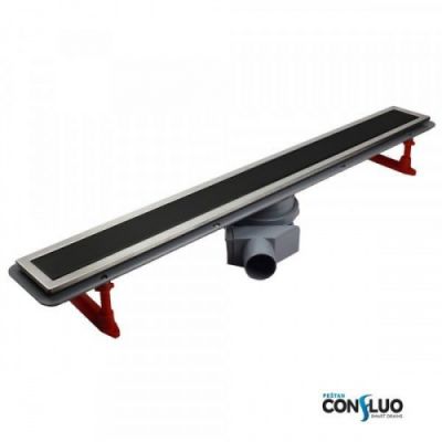Линейный трап 850 мм PESTAN Confluo Premium Black Glass Line 13000295