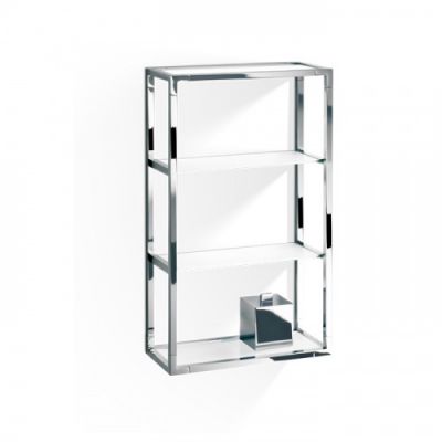 Decor Walther ET 6 Шкафчик открытый 35x15x60см, стекло белое, подвесной, цвет: хром 702804